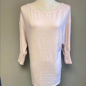 Michael Stars Light Pink Boxy 3/4 Sleeve Tunic